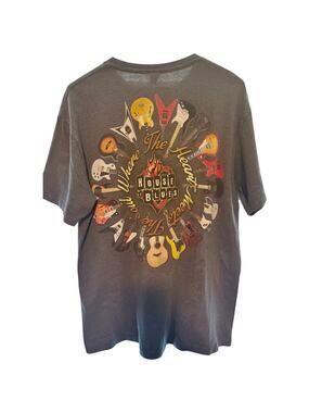 House of Blues T Shirt Mens Large Blue Guitar Logo Graphic